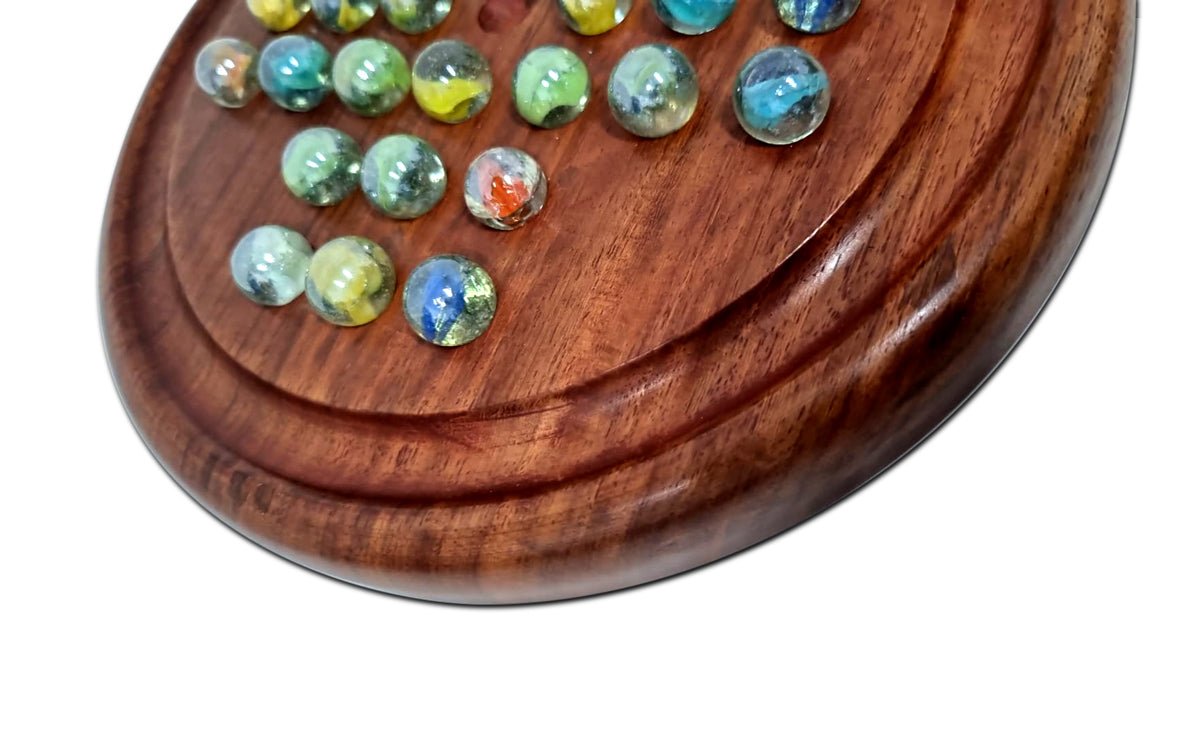 Wooden Solitaire Game - Marble balls - (WSG127) - Vintage World Australia - 5