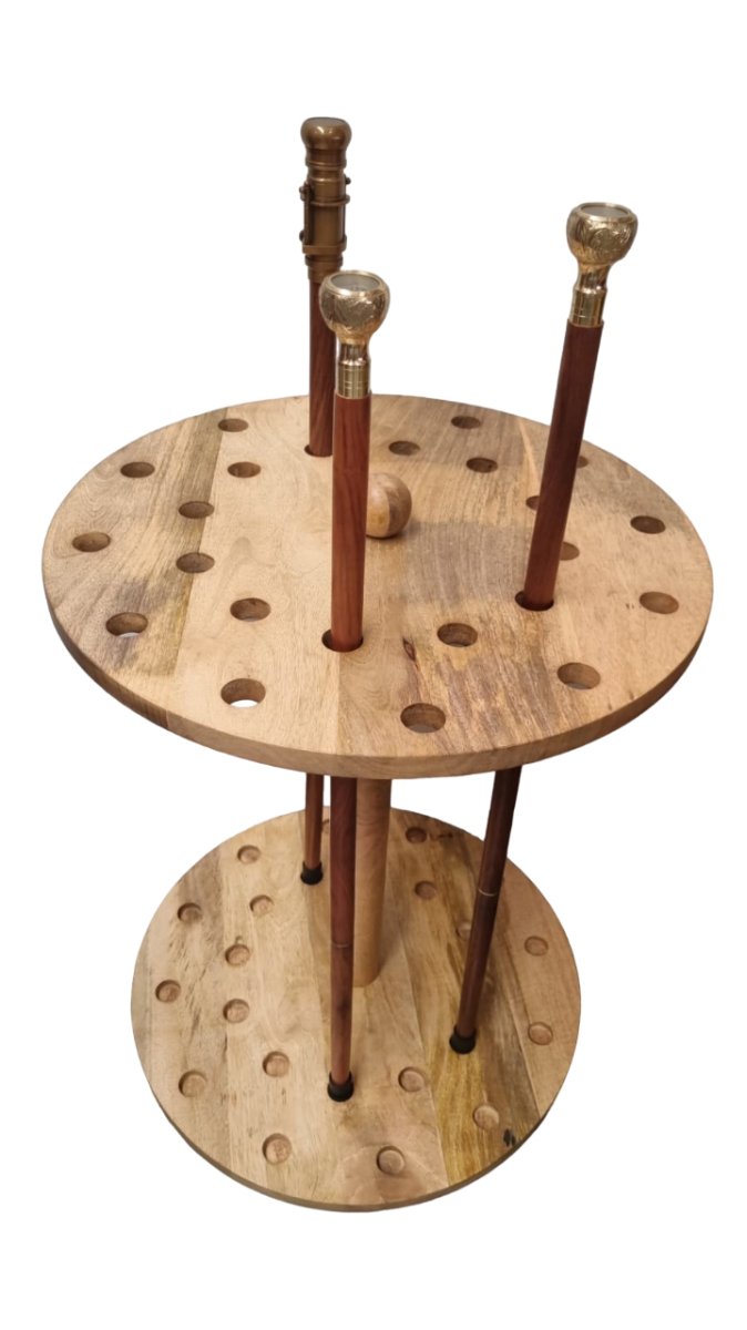 Walking Stick Stand - Wood ( Holds 24 Walking sticks ) - Vintage World Australia - 4