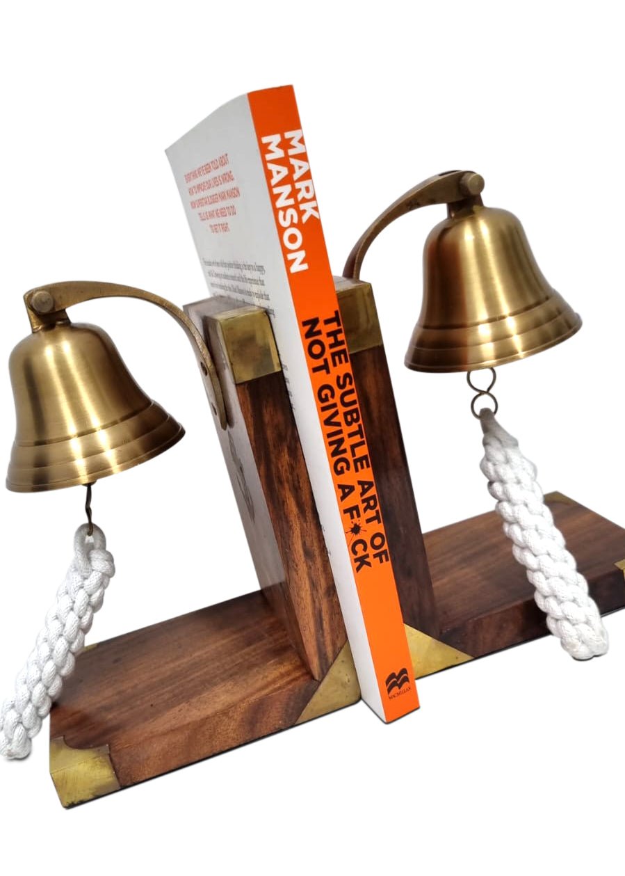 Brass Bookend - Anchor Bell- (BE101) - Vintage World Australia - 2