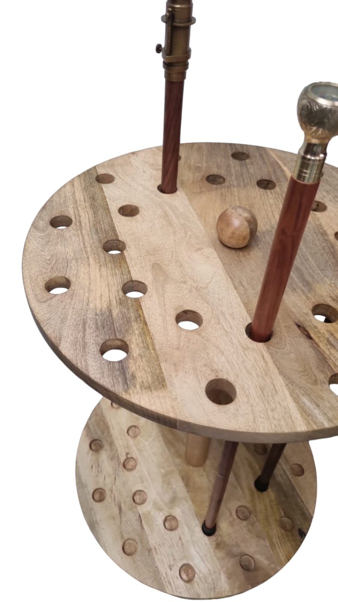 Walking Stick Stand - Wood ( Holds 24 Walking sticks ) - Vintage World Australia - 2