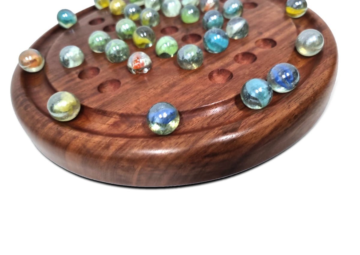 Wooden Solitaire Game - Marble balls - (WSG127) - Vintage World Australia - 4