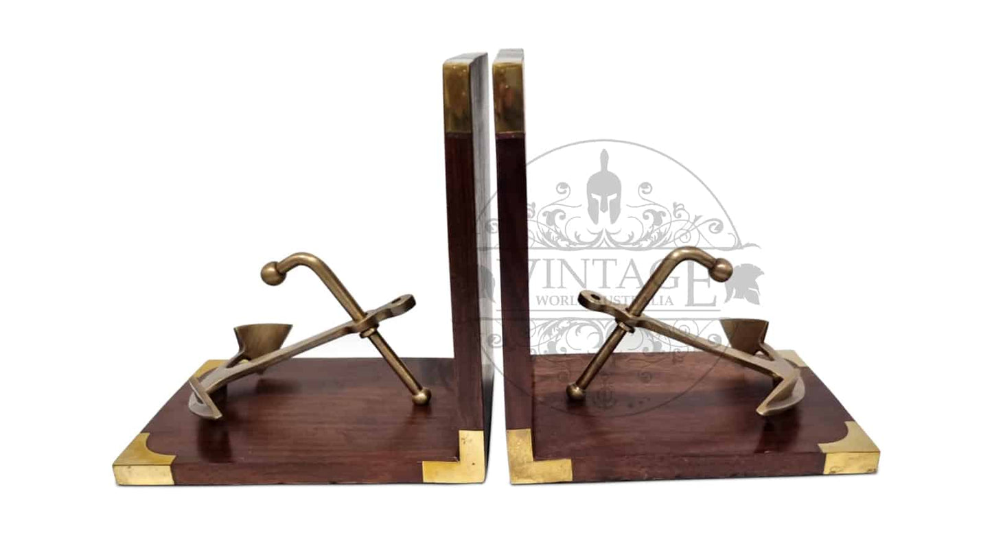 Brass Bookend - Anchor- (BE102) - Vintage World Australia - 3