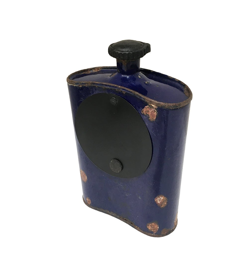 Table Clock - Old Iron Drinking Flask - (TC105) - Vintage World Australia - 3