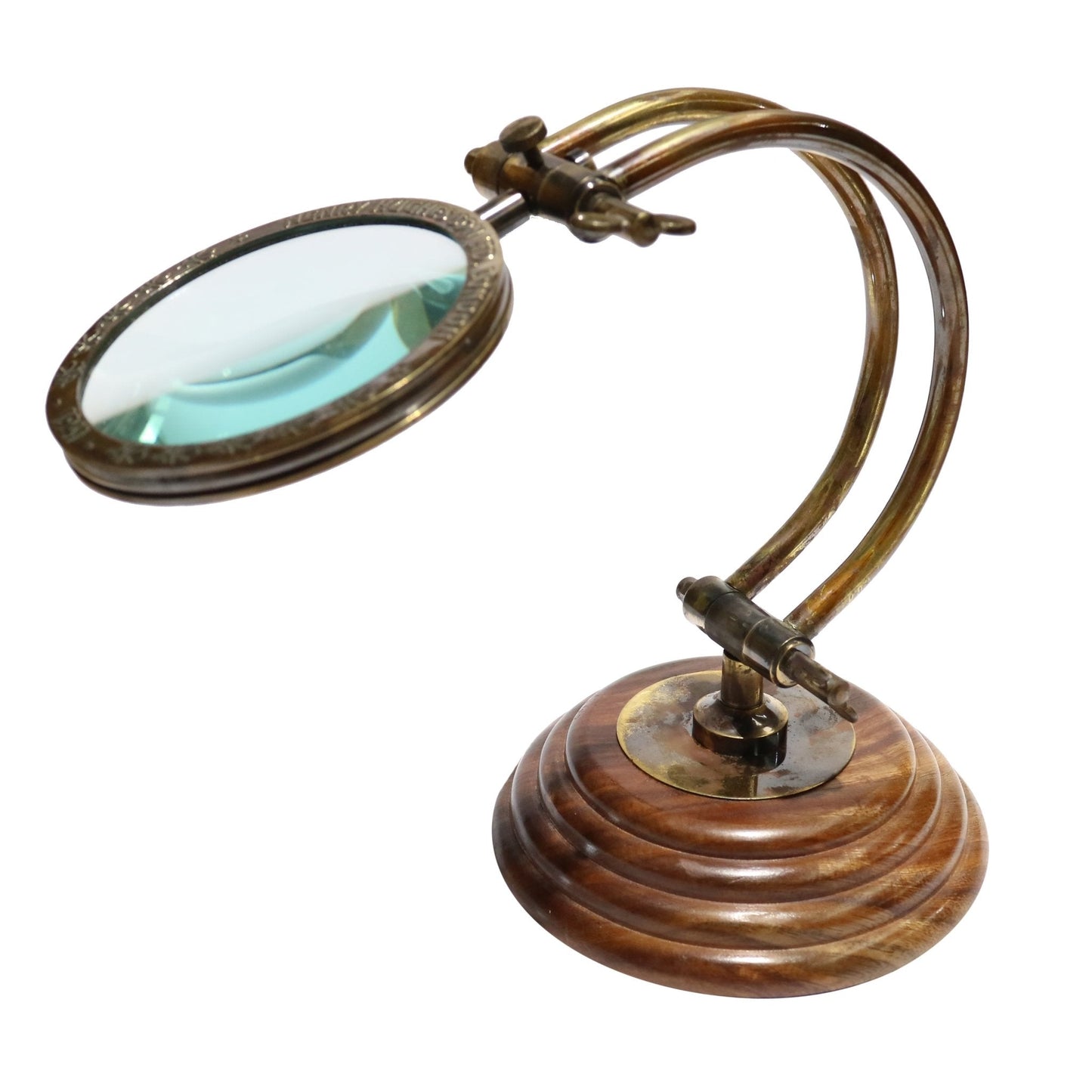 Curved Arm 100mm Desk Magnifying Glass - ( MN103 ) - Vintage World Australia