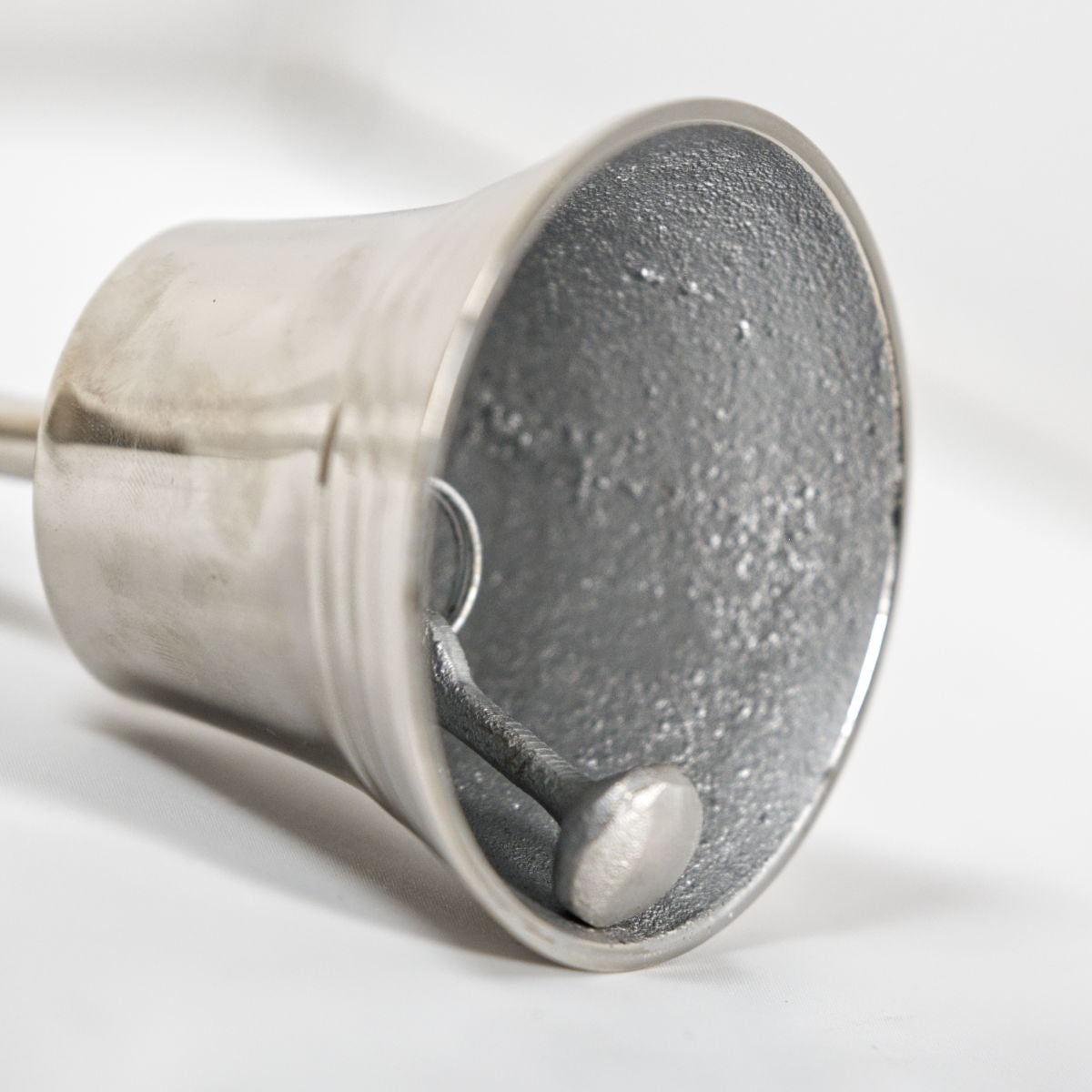 Nickel Finish Premium Quality Brass Hand Bell - 80mm