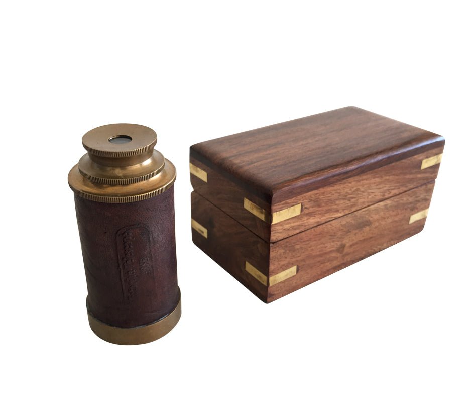 Pocket Spyglass 150mm - Wooden Box - (TN104) - Vintage World Australia - 4