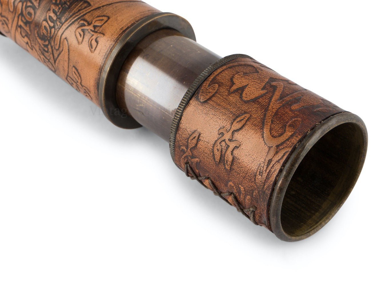 Embossed Leather 4 Draw - Spyglass - (TN107A) - Vintage World Australia - 3