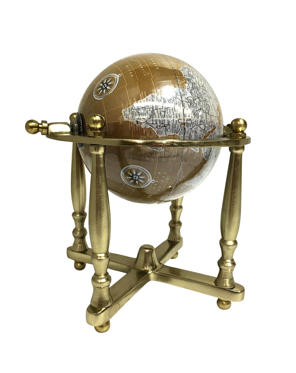 Horizontal Cradle Mount World Globe - 270mm - (WG107) - Vintage World Australia - 4