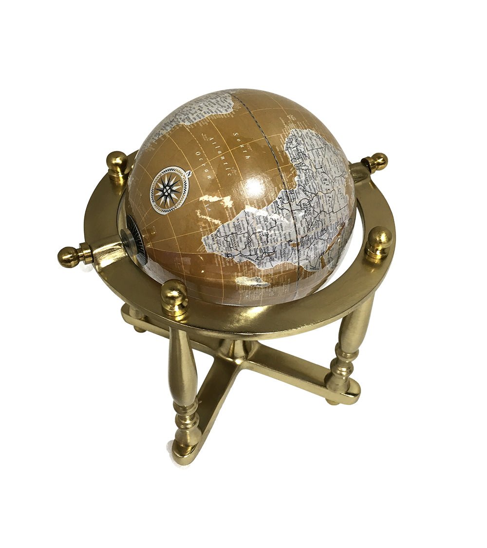 Horizontal Cradle Mount World Globe - 270mm - (WG107) - Vintage World Australia - 2