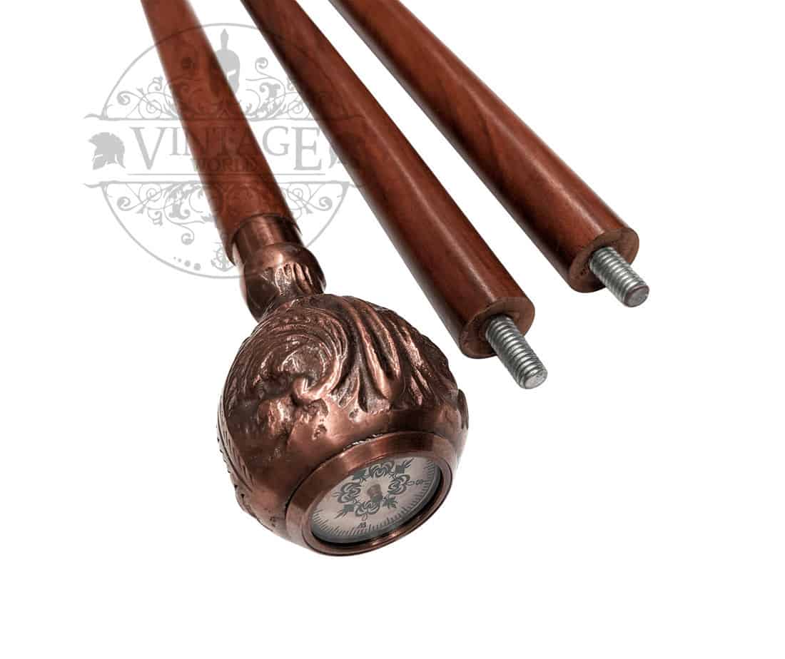 Compass Handle Walking Stick - (WS106) - Vintage World Australia - 7