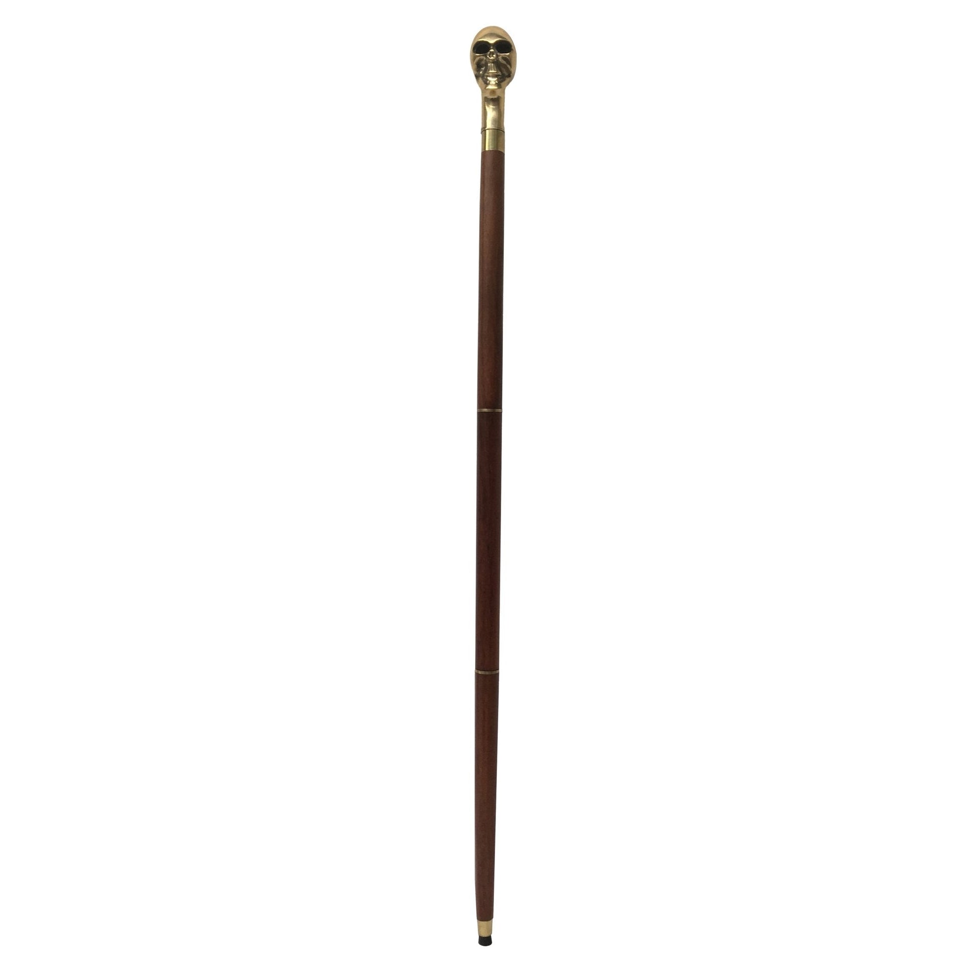 Skull Handle Walking Stick- (WS102) - Vintage World Australia - 2