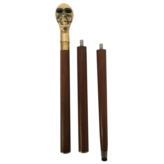 Skull Handle Walking Stick- (WS102) - Vintage World Australia - 1