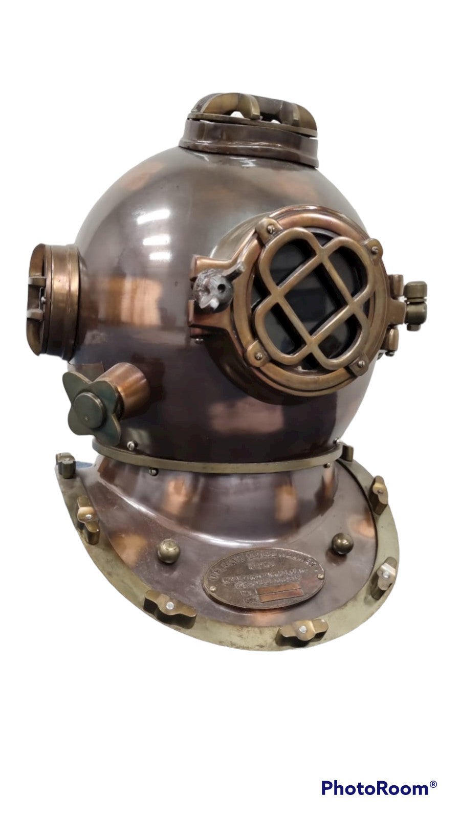 US Navy Mark V Diving Helmet – Dark Antique Finish - ( DH103F ) - Vintage World Australia - 5