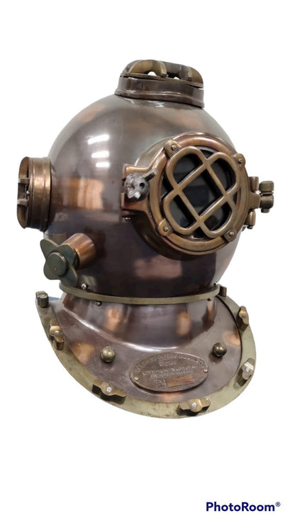 US Navy Mark V Diving Helmet – Dark Antique Finish - ( DH103F ) - Vintage World Australia - 5