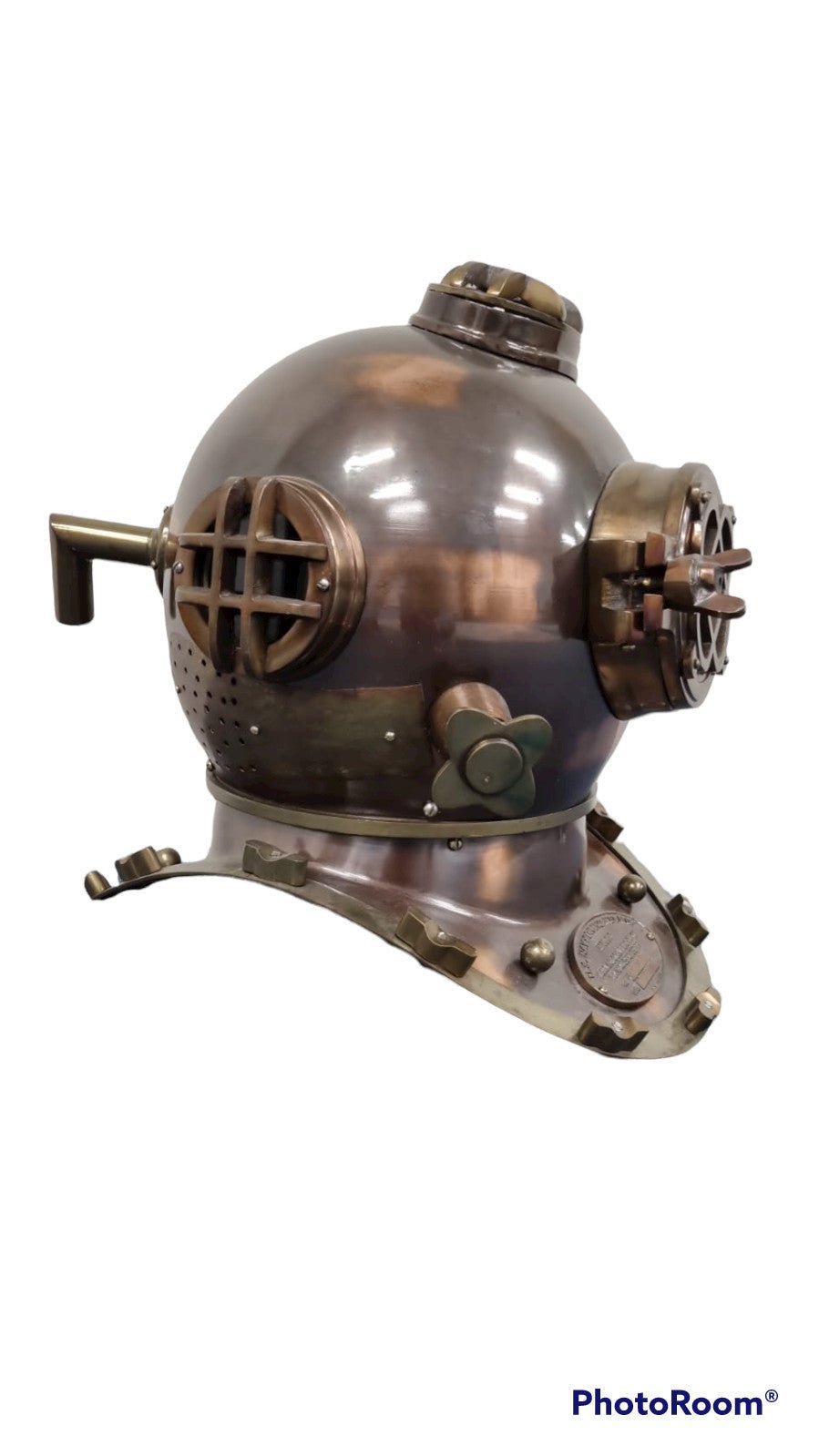 US Navy Mark V Diving Helmet – Dark Antique Finish - ( DH103F ) - Vintage World Australia - 6