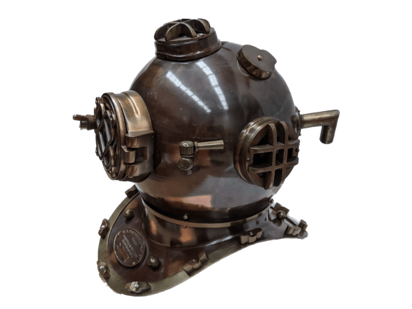 US Navy Mark V Diving Helmet – Dark Antique Finish - ( DH103F ) - Vintage World Australia - 9