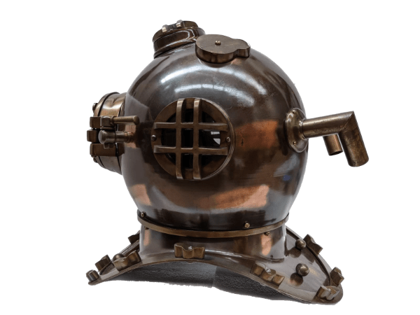 US Navy Mark V Diving Helmet – Dark Antique Finish - ( DH103F ) - Vintage World Australia - 10