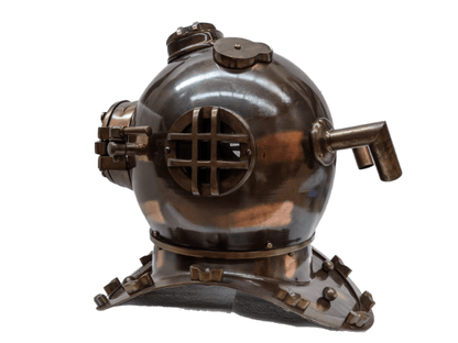 US Navy Mark V Diving Helmet – Dark Antique Finish - ( DH103F ) - Vintage World Australia - 10