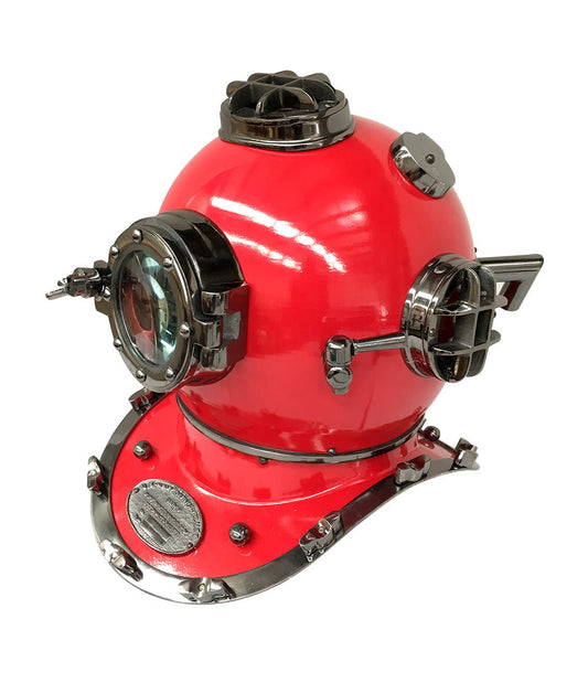 US Navy Mark V Diving Helmet – Red - ( DH103C ) - Vintage World Australia - 1