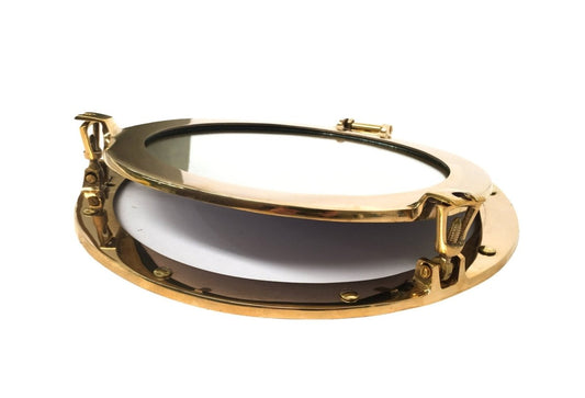 Brass 250mm Porthole Mirror - Vintage World Australia - 1