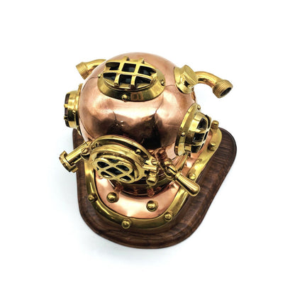 US Navy Mark V Diving Helmet – Copper Miniature 250mm- (DH100A) - Vintage World Australia - 6