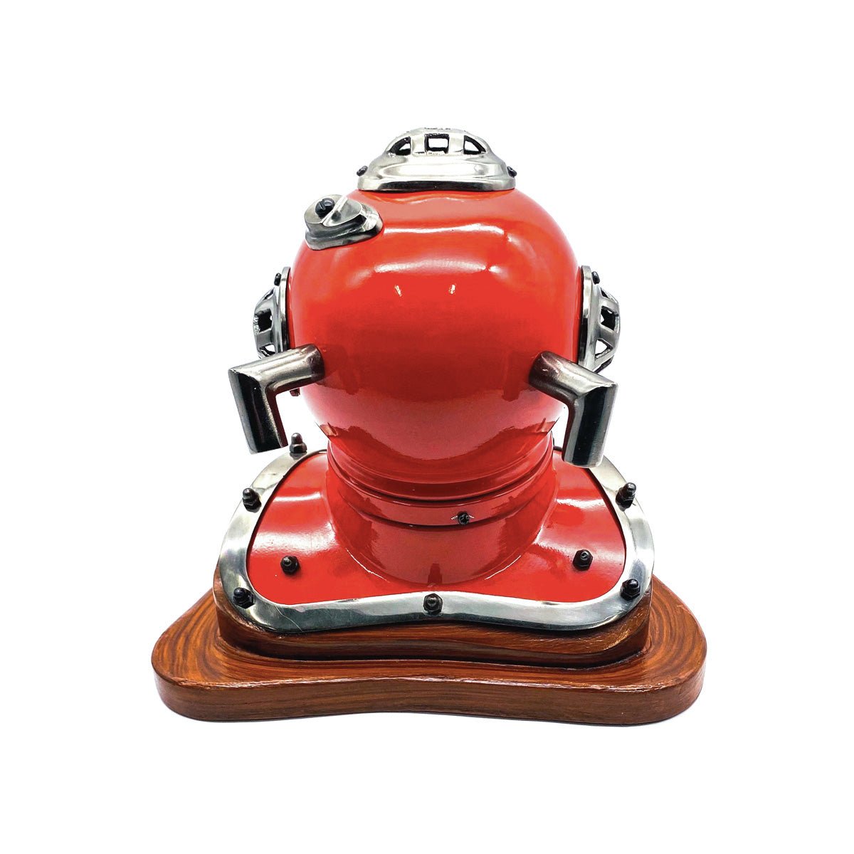 US Navy Mark V Diving Helmet Miniature 230mm - Red- (DH100E) - Vintage World Australia - 4