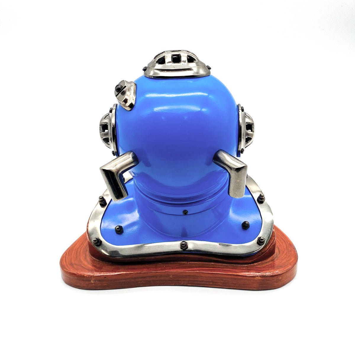 US Navy Mark V Diving Helmet Miniature 230mm - Blue- (DH100D) - Vintage World Australia - 4