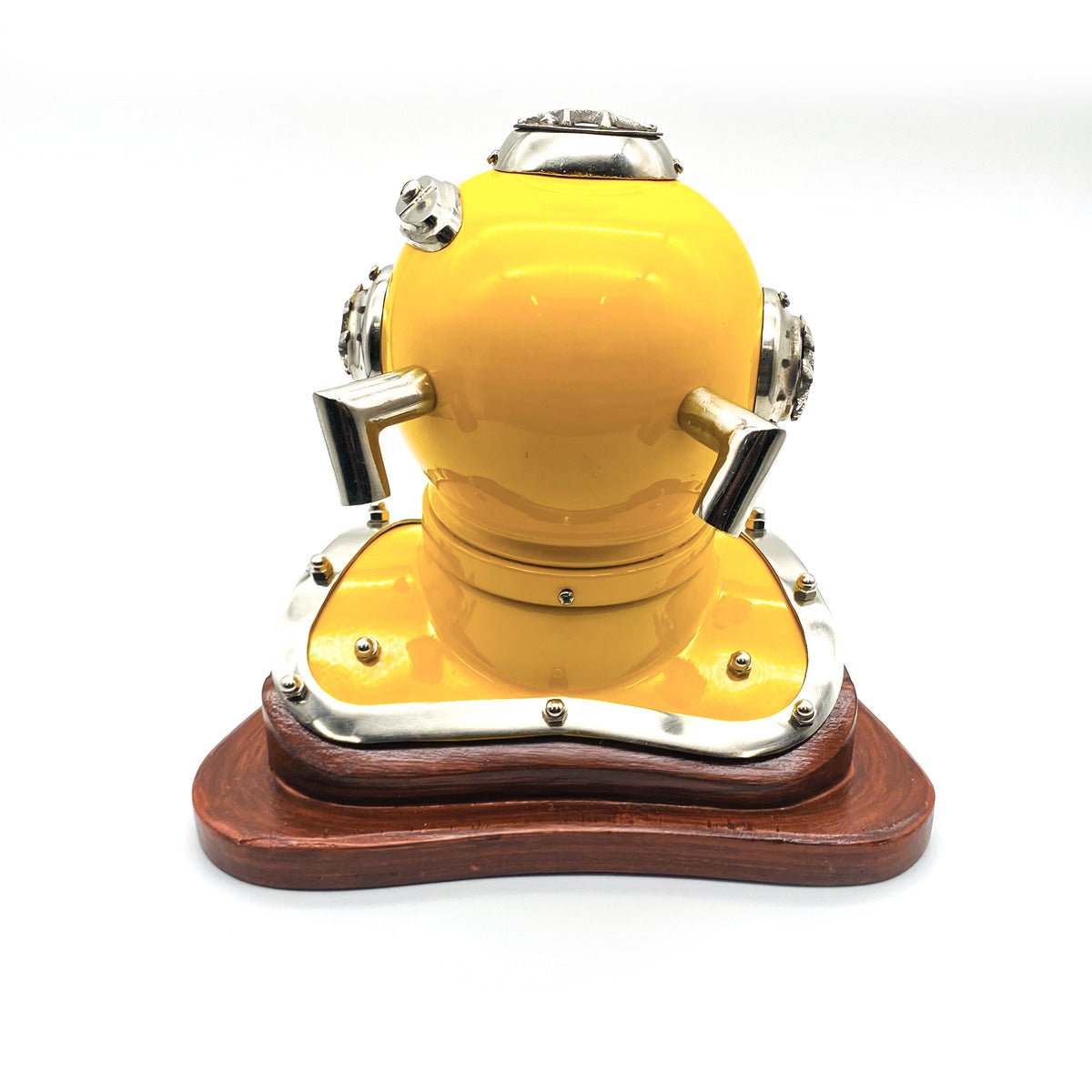 US Navy Mark V Diving Helmet Miniature 230mm - Yellow- (DH100C) - Vintage World Australia - 2