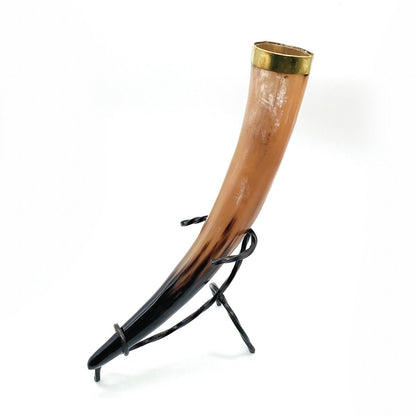Viking Drinking Horn with Iron Stand - ( MX100A ) - Vintage World Australia - 2