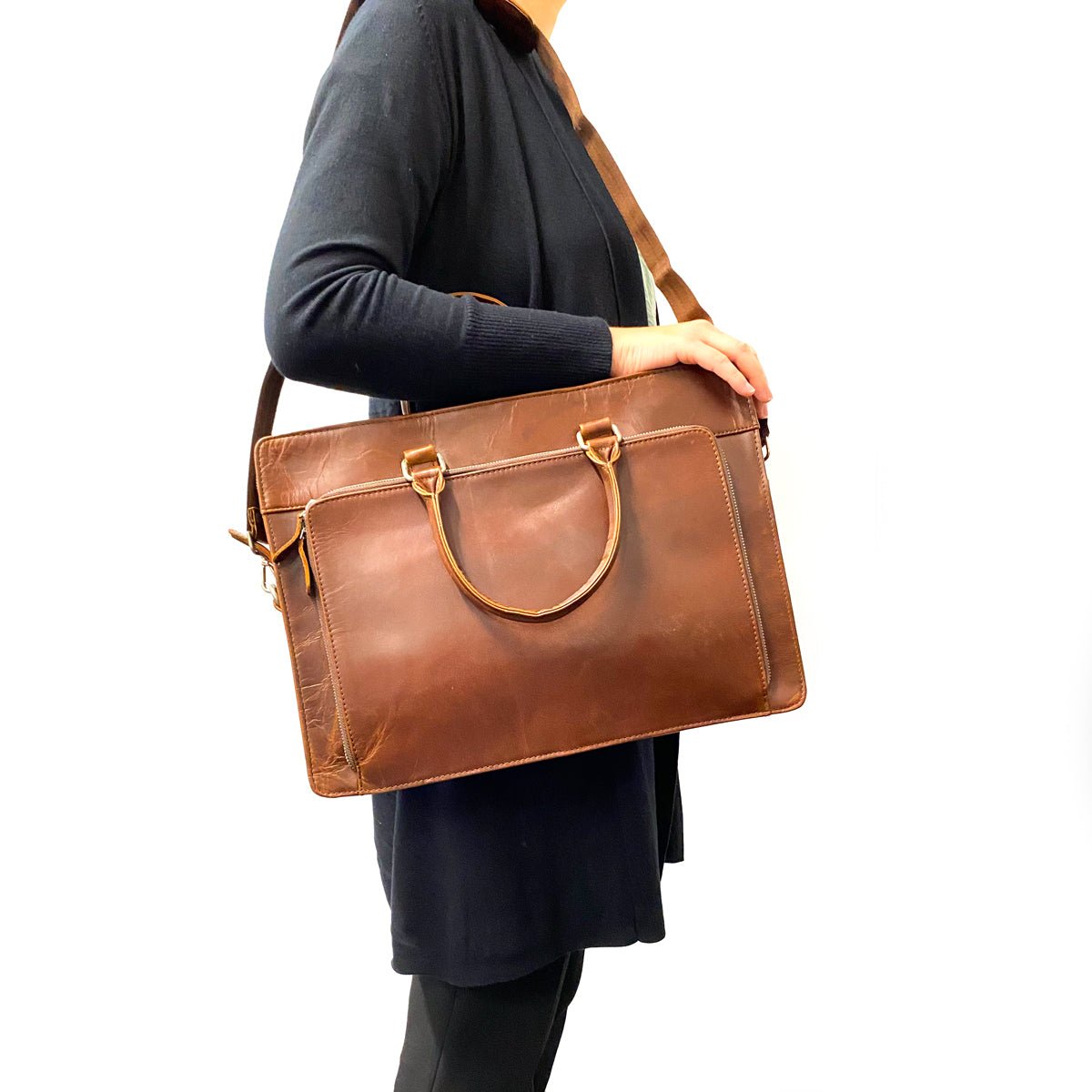 Handmade Leather Bag - (VLB100) - Vintage World Australia - 9