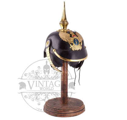 WWI Prussian Pickelhaube Spike Helmet - ( MH107 ) - Vintage World Australia - 1