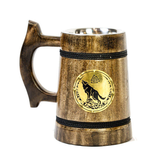 Medieval Beer Mug - Fenrir, The Wolf