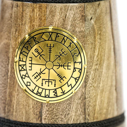 Medieval Beer Mug - The Vegvisir, the viking compass