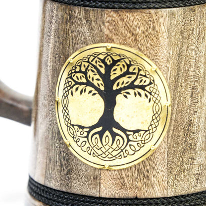 Medieval Beer Mug - TREE OF LIFE