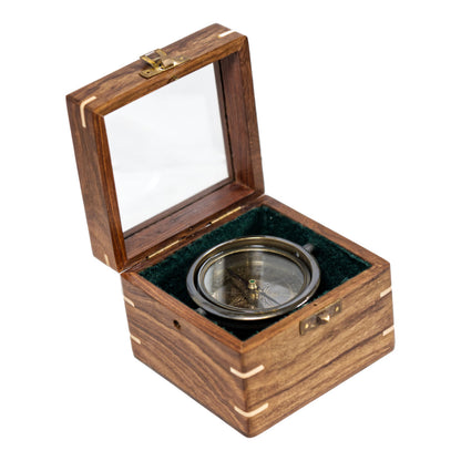 Stanley London 80mm Gimballed Box Compass With Glass Top - (CN108A)