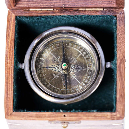 Stanley London 80mm Gimballed Box Compass With Glass Top - (CN108A)