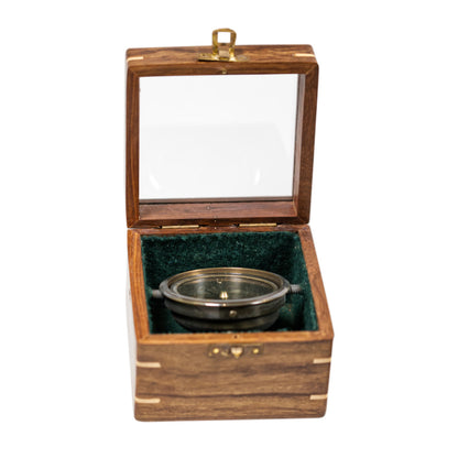 Stanley London 80mm Gimballed Box Compass With Glass Top - (CN108A)