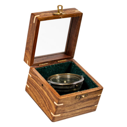 Stanley London 80mm Gimballed Box Compass With Glass Top - (CN108A)