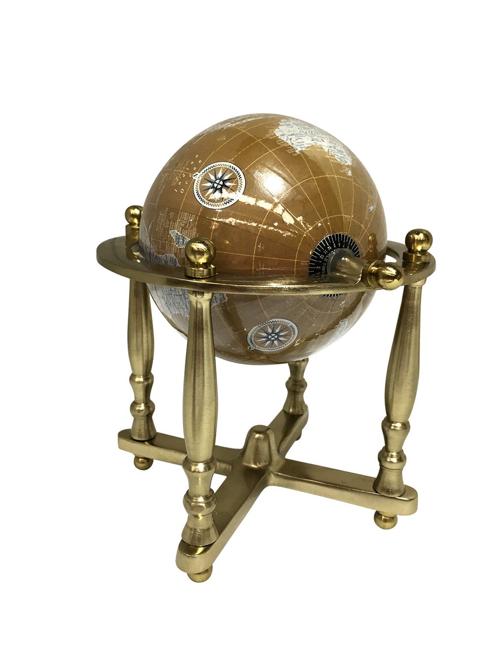 Horizontal Cradle Mount World Globe - 270mm - (WG107) - Vintage World Australia - 3