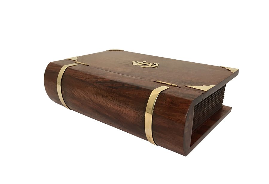 Nautical Book Box 210mm w/ Lock & Key - (WBJ121) - Vintage World Australia - 5