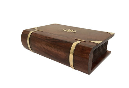 Nautical Book Box 210mm w/ Lock & Key - (WBJ121) - Vintage World Australia - 5