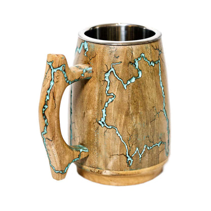 Medieval Beer Mug - Fractal Burning Wood